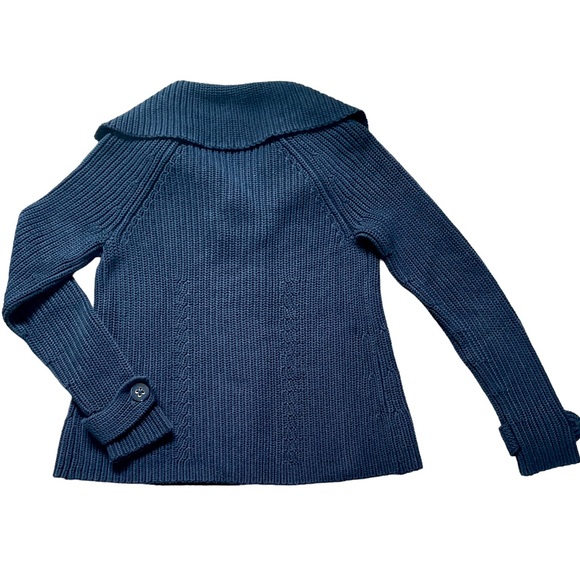 BANANA REPUBLIC Navy Blue Sweater Cardigan, sleeve button detail Size XS - Picture 6 of 9